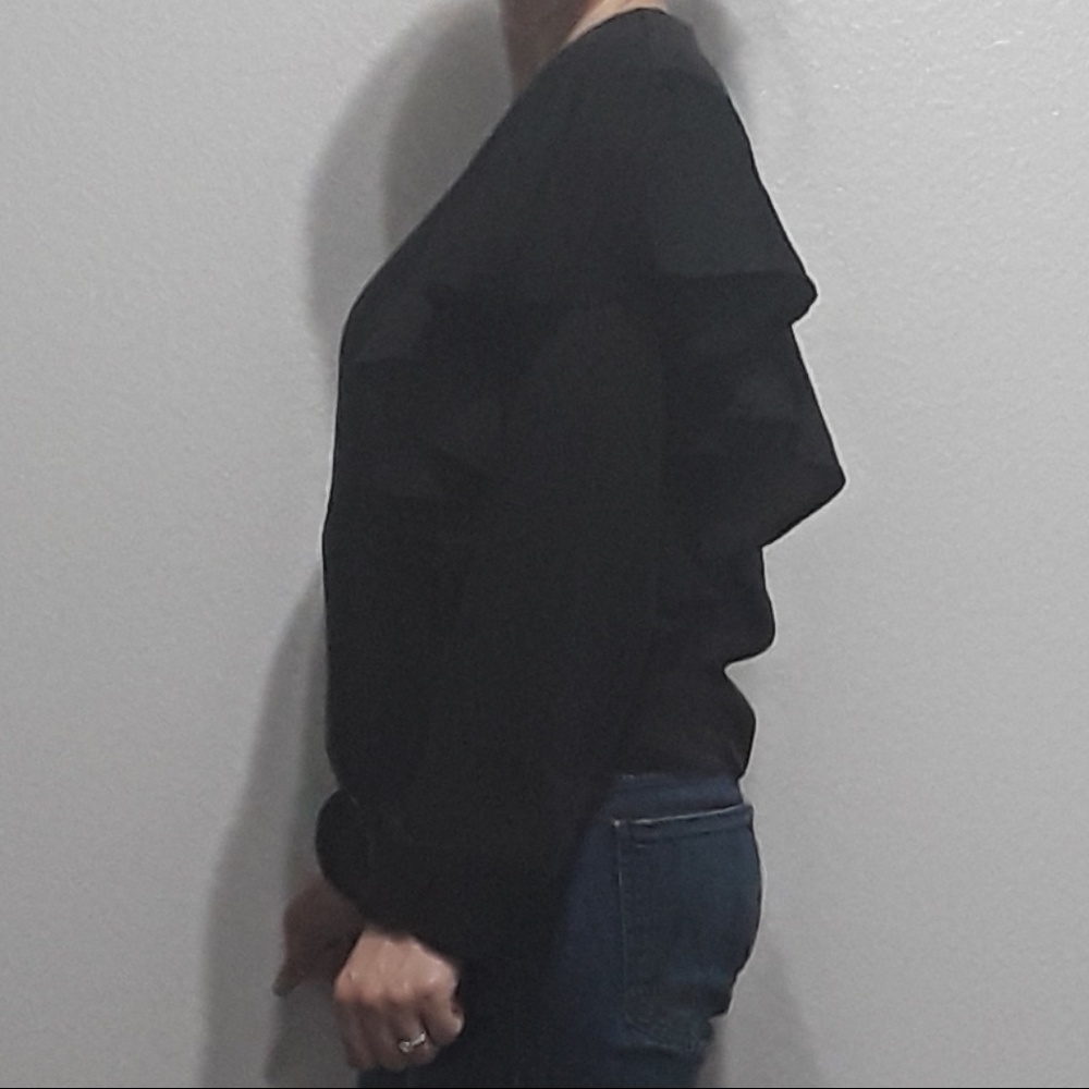 Free Generation Ruffled Satin Zip-Front Jacket - Picture 5 of 7